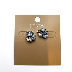 Jcrew blue crystal stud earrings